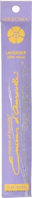 Благовония палочки Maroma Encens d'Auroville Stick Incense Lavender с ароматом лаванды, 10 шт