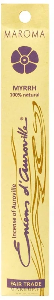 Ароматические палочки Maroma Encens d'Auroville Stick Incense Myrrh «Мирра», 22 см, 10 шт