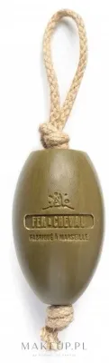 Мыло марсельское Fer A Cheval Olive оливковое овальное с петлёй, 240 г