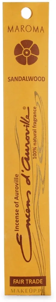 Благовония палочки Maroma Encens d'Auroville Stick Incense Sandalwood с ароматом сандала, 10 шт