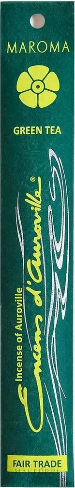 Ароматические палочки Maroma Encens d'Auroville Stick Incense Green Tea «Зелёный чай», 22 см, 10 шт