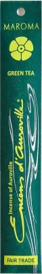 Ароматические палочки Maroma Encens d'Auroville Stick Incense Green Tea «Зелёный чай», 22 см, 10 шт