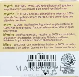 Благовония-конусы Maroma Encens d'Auroville Cone Incense Myrrh «Мирра», 10 шт — фото 2