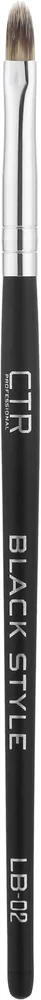 Тонкая кисть для окрашивания бровей и ресниц CTR Black Style LB-02 из синтетического ворса