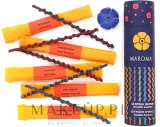 Набор благовоний Maroma Encens d'Auroville Double Scented Spiral Incense Sticks Yellow, спиральные палочки, с подставкой, 10 шт — фото 1