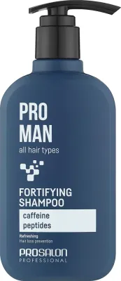 Укрепляющий шампунь Prosalon Pro Man для мужчин, с кофеином, тысячелистником и подбелом, 375 мл