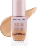 Тональная основа-сыворотка Makeup Revolution Skin Silk Serum сатиновая увлажняющая, 23 мл, оттенок F8 — фото 1