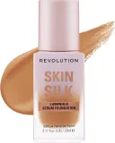 Тональная основа-сыворотка Makeup Revolution Skin Silk Serum сатиновая увлажняющая, 23 мл, оттенок F13.5 — фото 1
