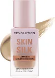 Тональная основа-сыворотка Makeup Revolution Skin Silk Serum сатиновая увлажняющая, 23 мл, оттенок F9W — фото 1
