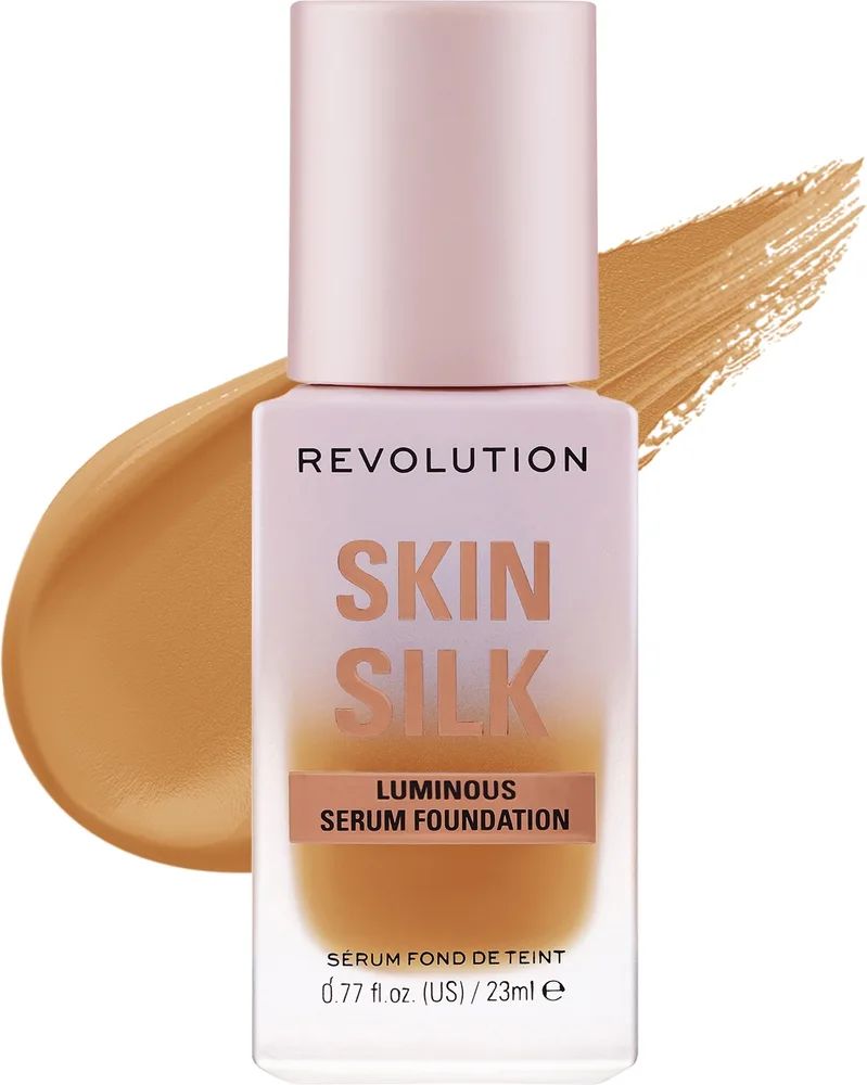 Тональная основа-сыворотка Makeup Revolution Skin Silk Serum сатиновая увлажняющая, 23 мл, оттенок F11.5C
