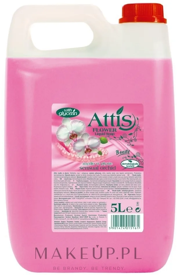 Мыло жидкое для рук Attis Sensual Orchid с ароматом орхидеи, 5000 мл