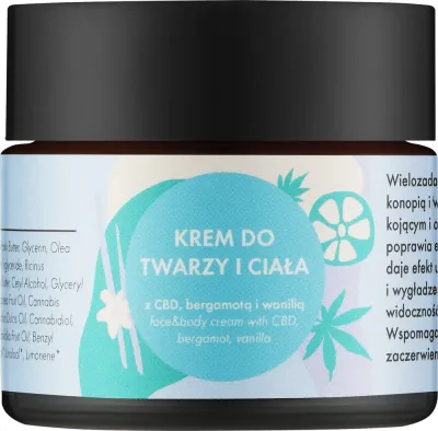 Крем для лица и тела LullaLove с CBD, бергамотом и ванилью 50 мл