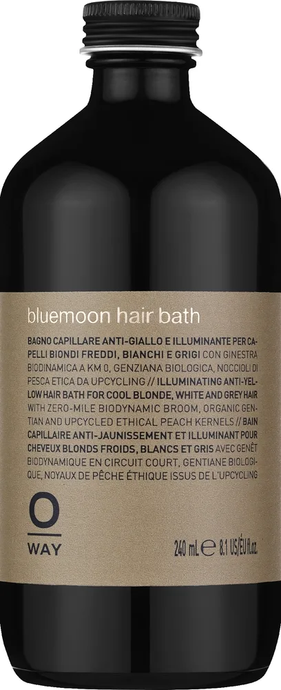 Шампунь для светлых и седых волос Oway Bluemoon Hair Bath Shampoo, нейтрализует жёлтые и оранжевые тона, 240 мл / 950 мл