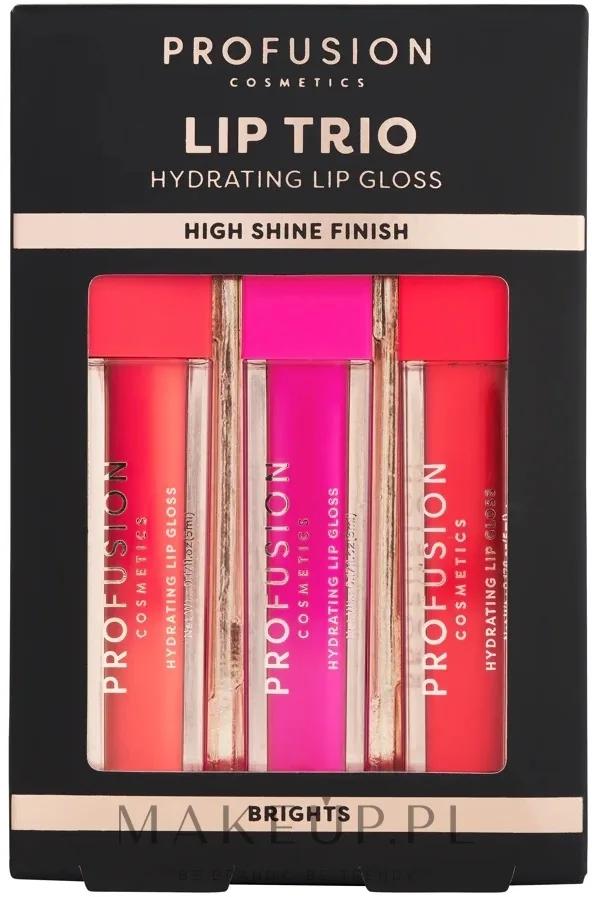 Набор увлажняющих блесков для губ Profusion Cosmetics Lip Trio Brights 3 оттенка по 5 мл