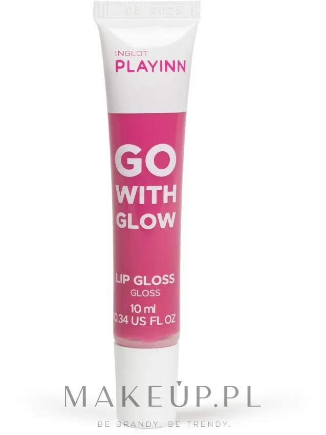 Блеск для губ Inglot Playinn Go With Glow полупрозрачный, с глянцевым финишем, 10 мл, оттенок 26 - Watermelon