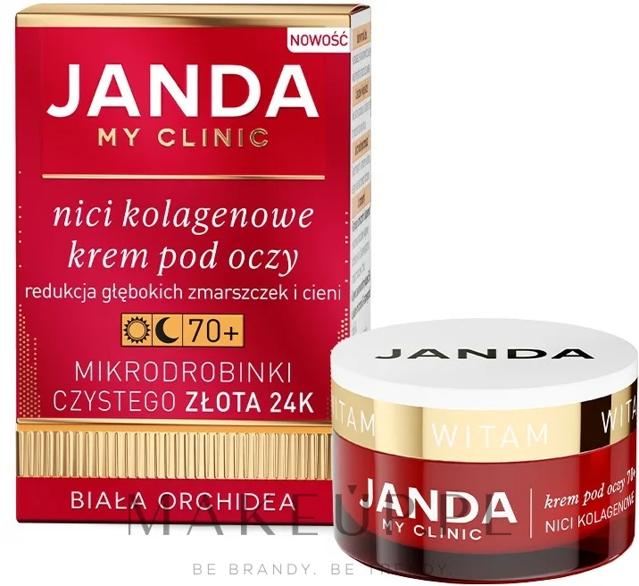 Крем для кожи вокруг глаз Janda My Clinic Collagen Threads 70+ с 24-каратным золотом 15 мл