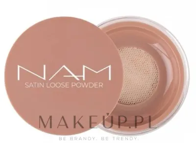NAM Make Up Sypki puder do twarzy - Рассыпчатая пудра NAM Satin Loose Powder сатиновая, веганская, 8 г