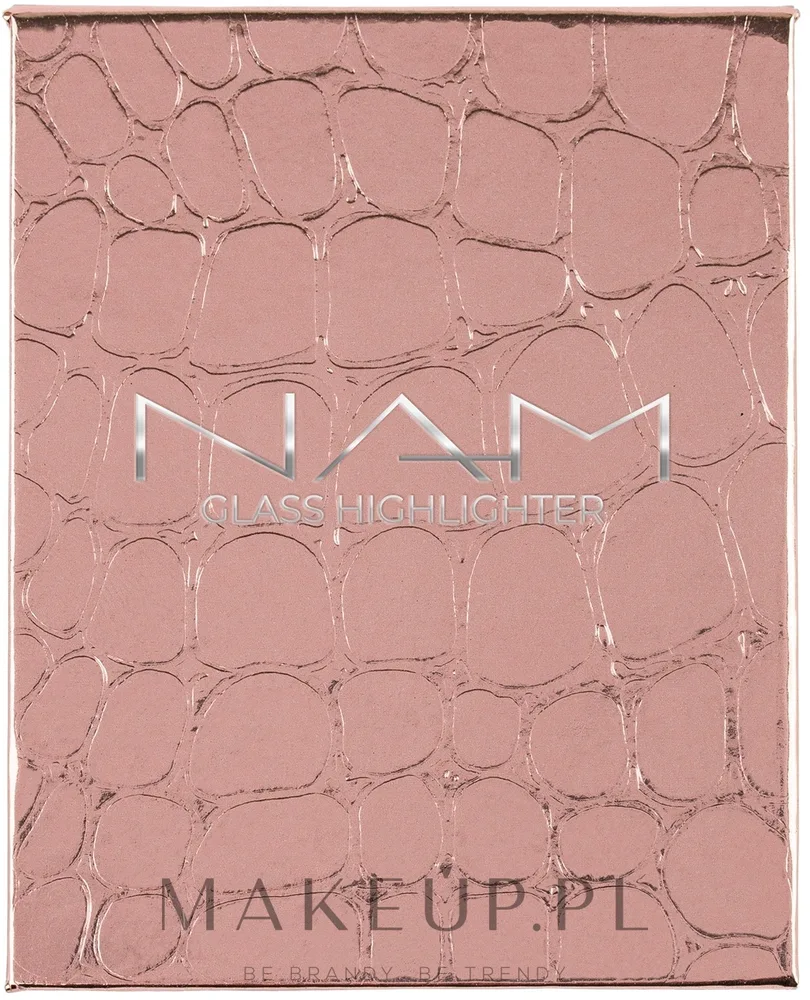 NAM Make Up Rozświetlacz do twarzy - Хайлайтер для лица NAM Glass Highlighter прессованный, с эффектом мягкого фокуса, 6 г, оттенок 02 - Neutral Light