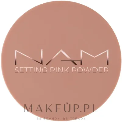 NAM Make Up Sypki puder do twarzy - Рассыпчатая фиксирующая пудра NAM Setting Pink Powder розовая, 8 г