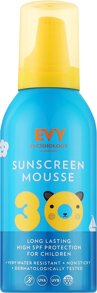 Пенка солнцезащитная для детей EVY Technology Sunscreen Mousse For Children SPF30, водостойкая, 150 мл