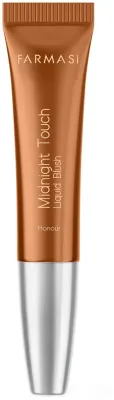 Румяна для щёк Farmasi Midnight Touch Liquid Blush жидкие, с аппликатором-подушечкой, 12 мл, оттенок Honour