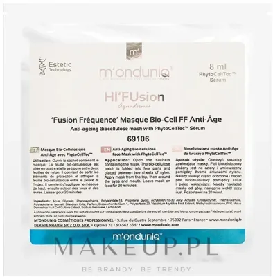 Антивозрастная биоцеллюлозная маска для лица M'onduniq Hi Fusion Anti-ageing Biocellulose Mask