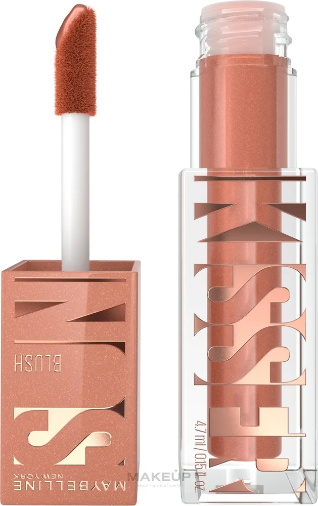 Румяна жидкие для щёк Maybelline New York Sunkisser Blush, с сиянием, до 12 часов, 4,7 мл, оттенок 11 - Electric Bronze