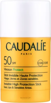 Caudalie Vinosun Protect Invisible High Protection Stick SPF 50 стик солнцезащитный для лица 15 г невидимый UVA и UVB