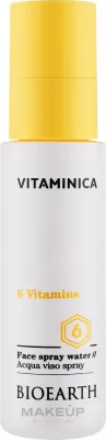 Bioearth Vitaminica спрей для лица с 6 витаминами, гиалуроновой кислотой и алоэ, увлажняющий мист 100 мл