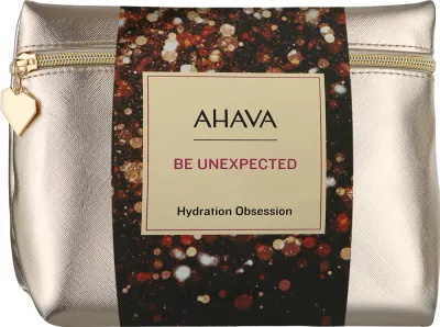 Набор для лица Ahava Hydration Obsession маска крем и сыворотка с гиалуроном и минеральной водой и косметичка 50+50+30 мл