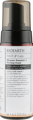 Пенка для укладки волнистых волос Bioearth Hair Styling Mousse, сильная фиксация, 150 мл