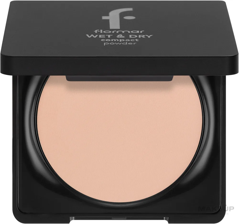 Компактная пудра Flormar Wet & Dry для лица, сухое и влажное нанесение, 10 г, оттенок 007 - Caramel Peach