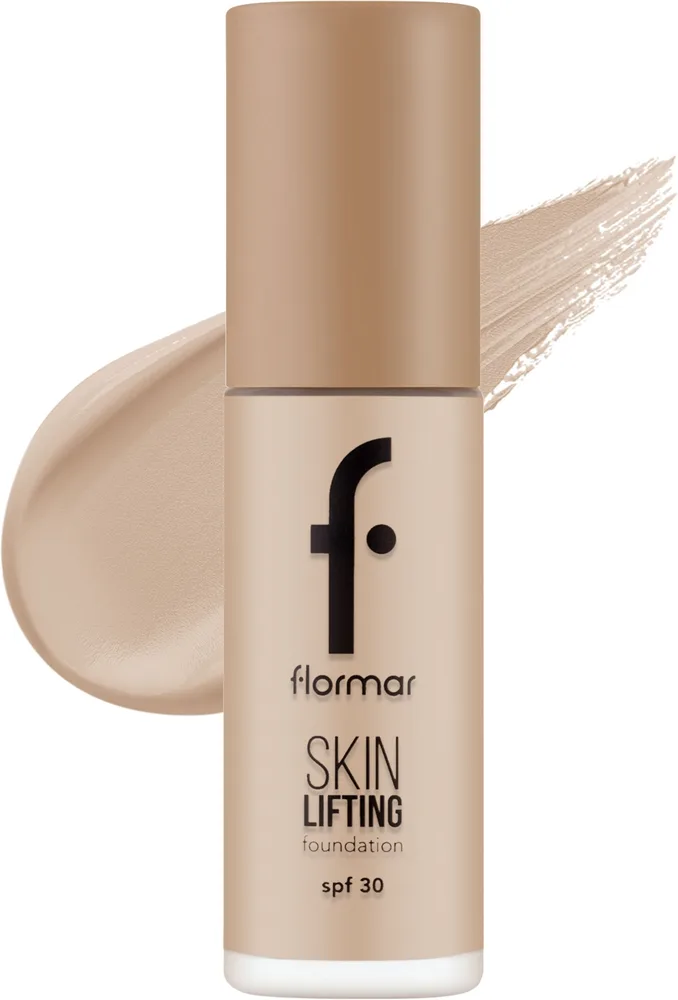 Тональный крем Flormar Skin Lifting Foundation SPF 30 с эффектом лифтинга увлажняющий, 30 мл, оттенок 020 - Pure Beige