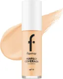 Тональная основа Flormar Perfect Coverage Foundation SPF 15 кроющая увлажняющая, 30 мл, оттенок 102 - Soft Beige — фото 1