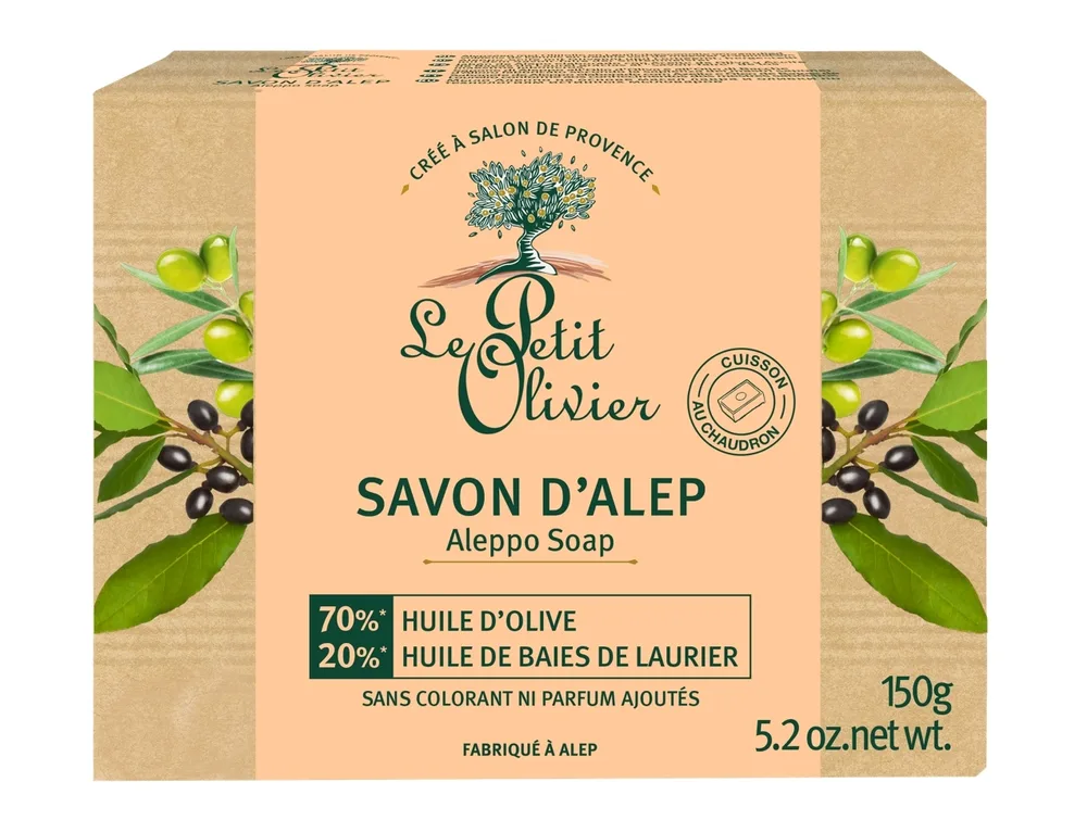 Мыло Le Petit Olivier Pure Aleppo с оливковым и лавровым маслом, 150 г