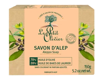 Мыло Le Petit Olivier Pure Aleppo с оливковым и лавровым маслом, 150 г