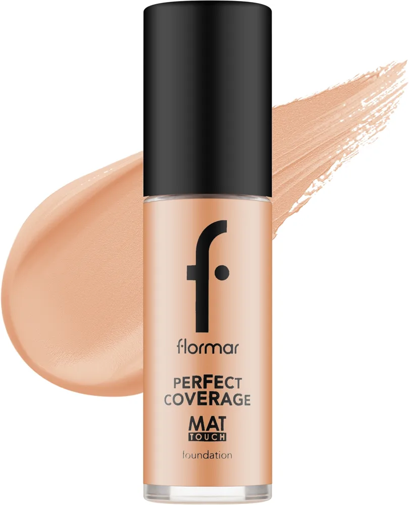 Тональная основа Flormar Perfect Coverage Mat Touch Foundation матирующая, 30 мл, оттенок 301 - Sft Beige