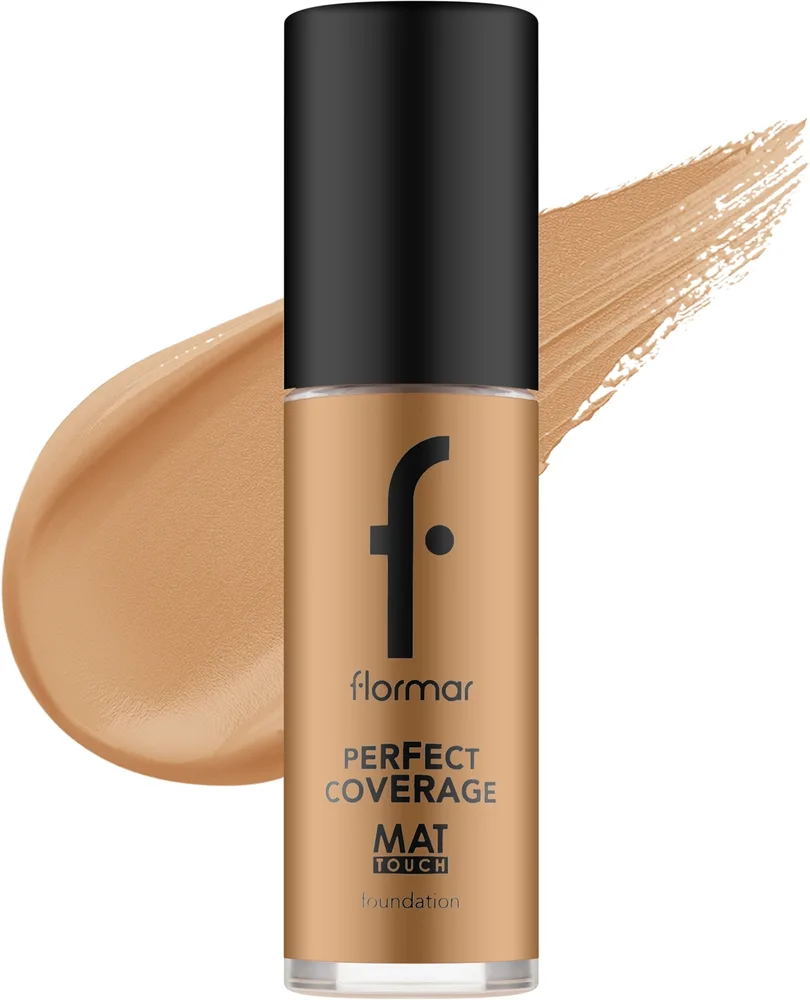 Тональная основа Flormar Perfect Coverage Mat Touch Foundation матирующая, 30 мл, оттенок 322 - Beige