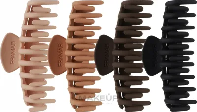 Заколки-крабы для волос Framar Claw Clips Neutral цвета нюд, 4 шт
