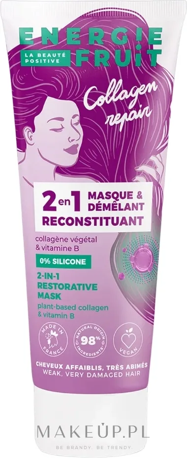 Маска для волос Energie Fruit Plant Based Collagen and Vitamin B 2in1 Restorative Mask восстанавливающая, два в одном, 200 мл
