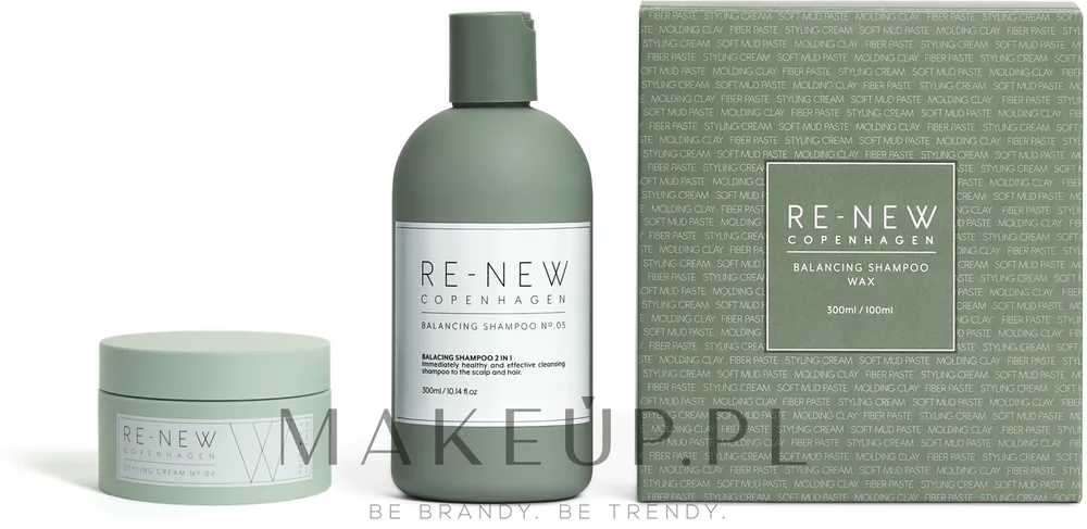 Набор для волос Re-New Copenhagen Style Me Duo балансирующий шампунь и крем для укладки 300+100 мл уценка
