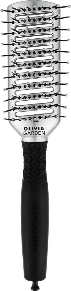 Щётка для укладки волос Olivia Garden Essential Style Tunnel Nylon Silver