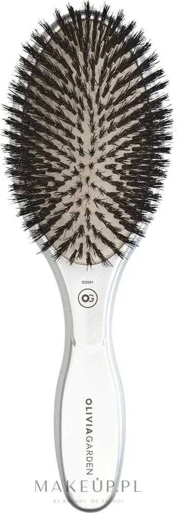 Овальная щётка для волос Olivia Garden Expert Care Oval Silver Hair Brush щетина кабана