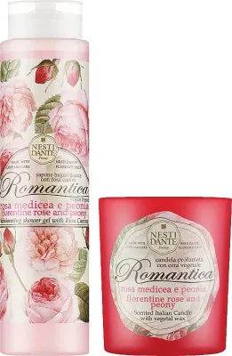 Набор Nesti Dante Romantica Florentine Rose & Peony жидкое мыло 300 мл и ароматическая свеча 160 г