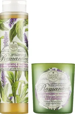 Набор Nesti Dante Romantica Tuscan Lavender & Verbena жидкое мыло 300 мл и ароматическая свеча 160 г