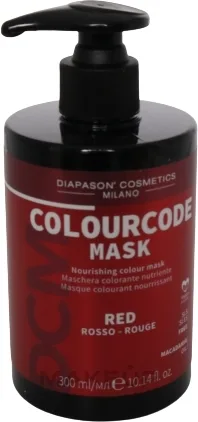 Тонирующая маска для окрашенных волос DCM Colourcode поддержание цвета, масло макадамии, растительный протеин, блеск, 300 мл, оттенок Red