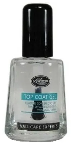 Закрепитель для ногтей Nurana Top Coat Gel, с блеском, 10 мл