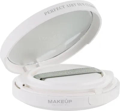 Кушон для лица солнцезащитный Village 11 Factory Perfect Airy Sun Cushion SPF 50+ PA++++, со спонжем и зеркалом, 14 г