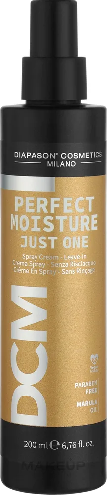 Крем-спрей для волос DCM Perfect Moisture Just One несмываемый увлажняющий, с маслом марулы, термо- и UV-защита, объём, 200 мл