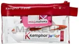 Набор для ухода за полостью рта Kemphor Junior Travel: зубная паста 25 мл, ополаскиватель 50 мл, зубная щётка — фото 1